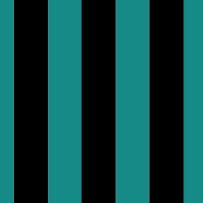 3 inch vertical stripe black and teal blue