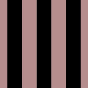 3 inch vertical stripe black and terracotta