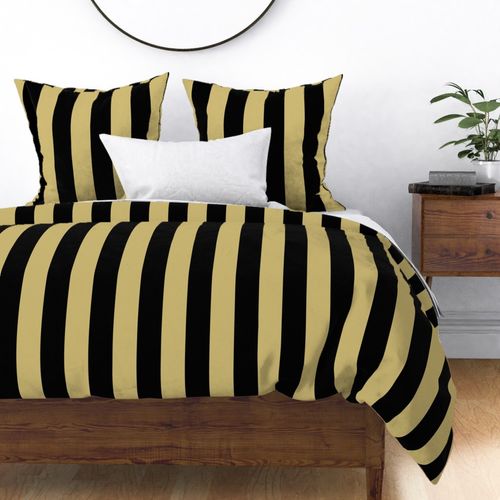 3 inch vertical stripe black and honey yellow