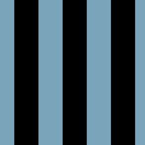 3 inch vertical stripe black and light blue