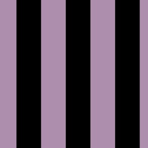 3 inch vertical stripe black and lavender violet purple