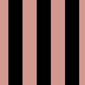 3 inch vertical stripe black and terracotta