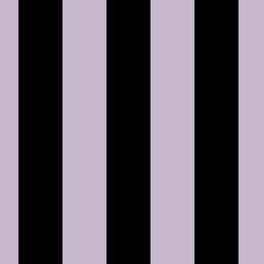 3 inch vertical stripe black and lilac lavender purple