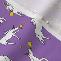 Small Silly Unicorns Playing Pickleball, Violet