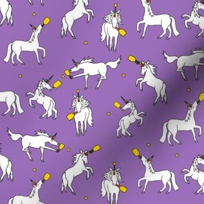 Small Silly Unicorns Playing Pickleball, Violet