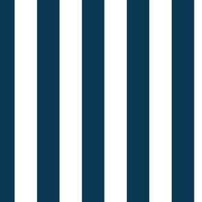 2 inch vertical stripe white and navy blue
