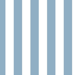 2 inch vertical stripe white and light blue