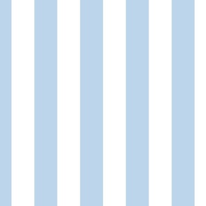 2 inch vertical stripe white and baby blue