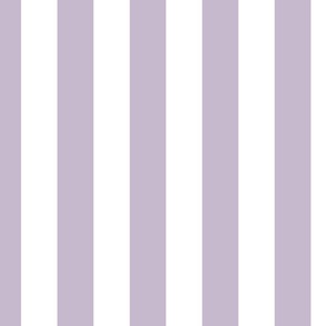 2 inch vertical stripe white and lilac purple