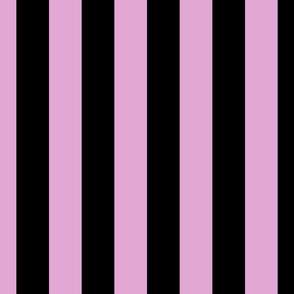 2 inch vertical stripe black and light pink