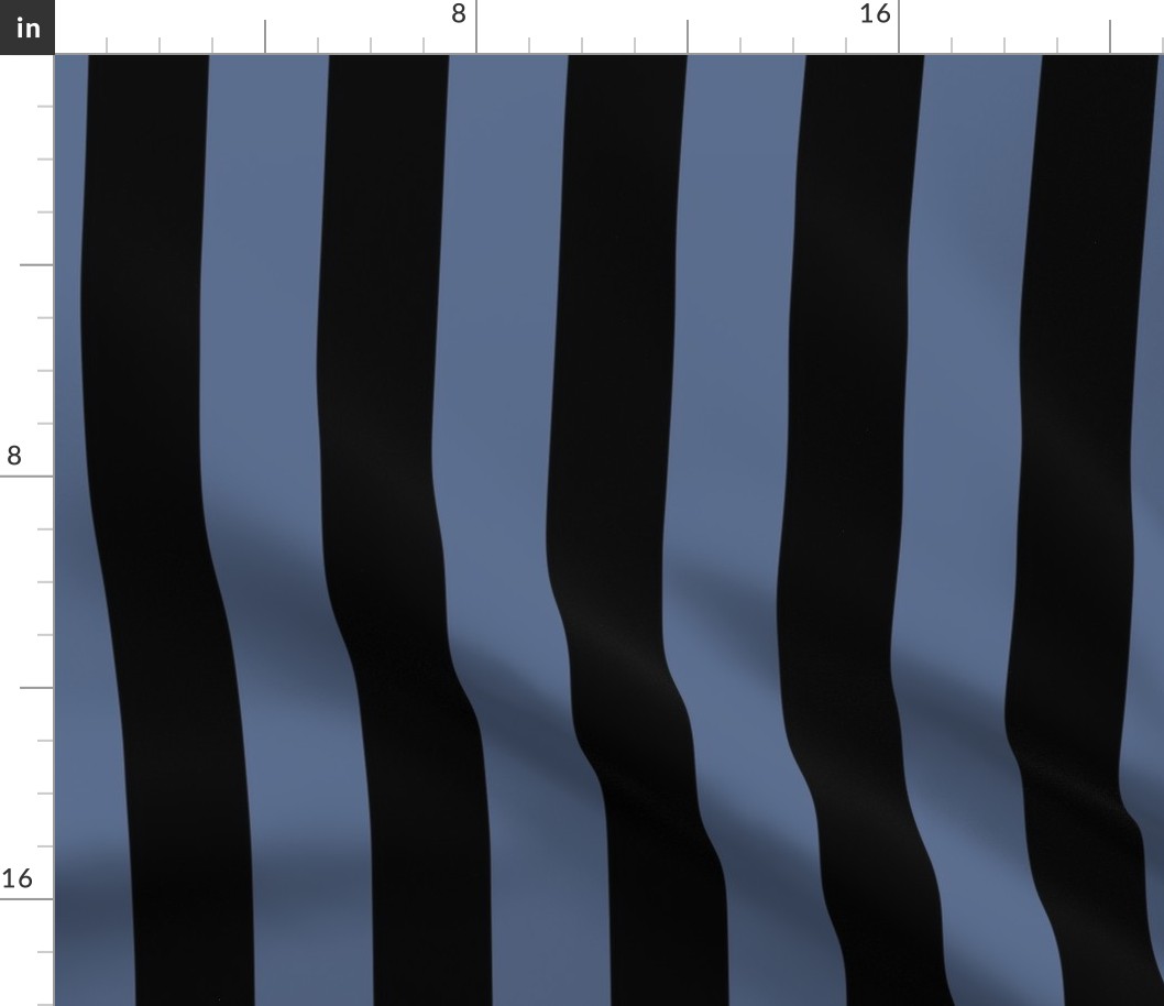 2 inch vertical stripe black and blue