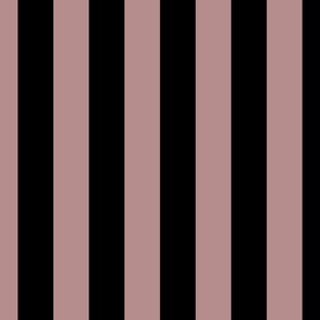 2 inch vertical stripe black and terracotta earth tone
