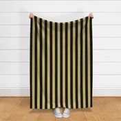 2 inch vertical stripe black and honey yellow