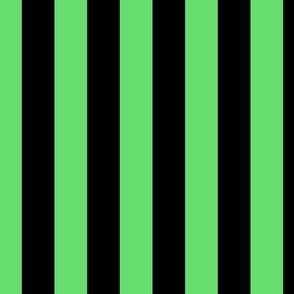 2 inch vertical stripe black and bright green