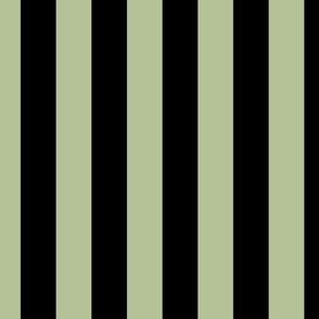 2 inch vertical stripe black and light green