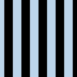 2 inch vertical stripe black and light baby blue