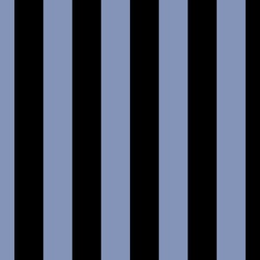 2 inch vertical stripe in black and blue