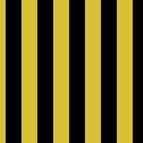 2 inch vertical stripe black and mustard yellow