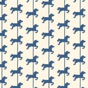 Circus Merry Horse in Dark Blue and soft white