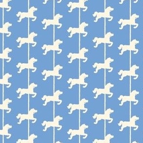 Circus Merry Horse in Blue and soft white