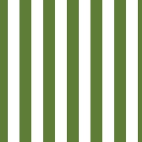 1.5 inch vertical stripe in white and green