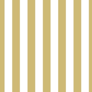 1.5 inch vertical stripe in white and honey yellow