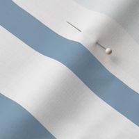 1.5 inch vertical stripe in white and baby blue