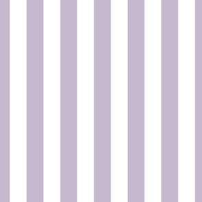 1.5 inch vertical stripe in white and light violet purple