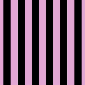 1.5 inch vertical stripe black and bubblegum pink