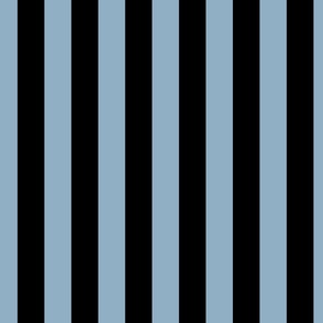 1.5 inch vertical stripe black and light blue