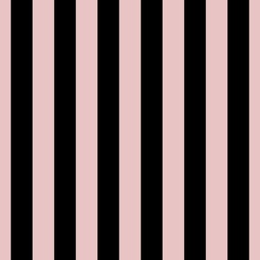 1.5 inch vertical stripe black and light baby pink