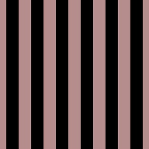 1.5 inch vertical stripe black and terracotta