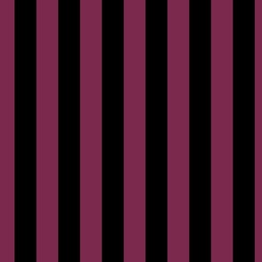 1.5 inch vertical stripe black and red rose