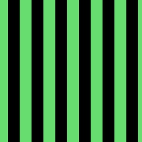 1.5 inch vertical stripe black and bright green