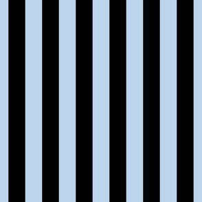 1.5 inch vertical stripe black and baby blue