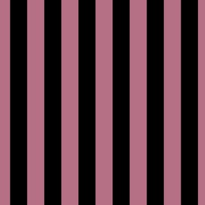 1.5 inch vertical stripe black and red rose
