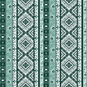 white green ornament ethnic vertical pattern 