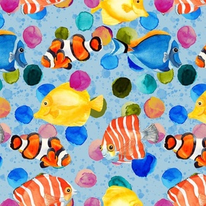 Tropical Fish party wallpaper