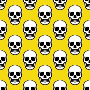 (MEDIUM) Simple Skull Yellow Background