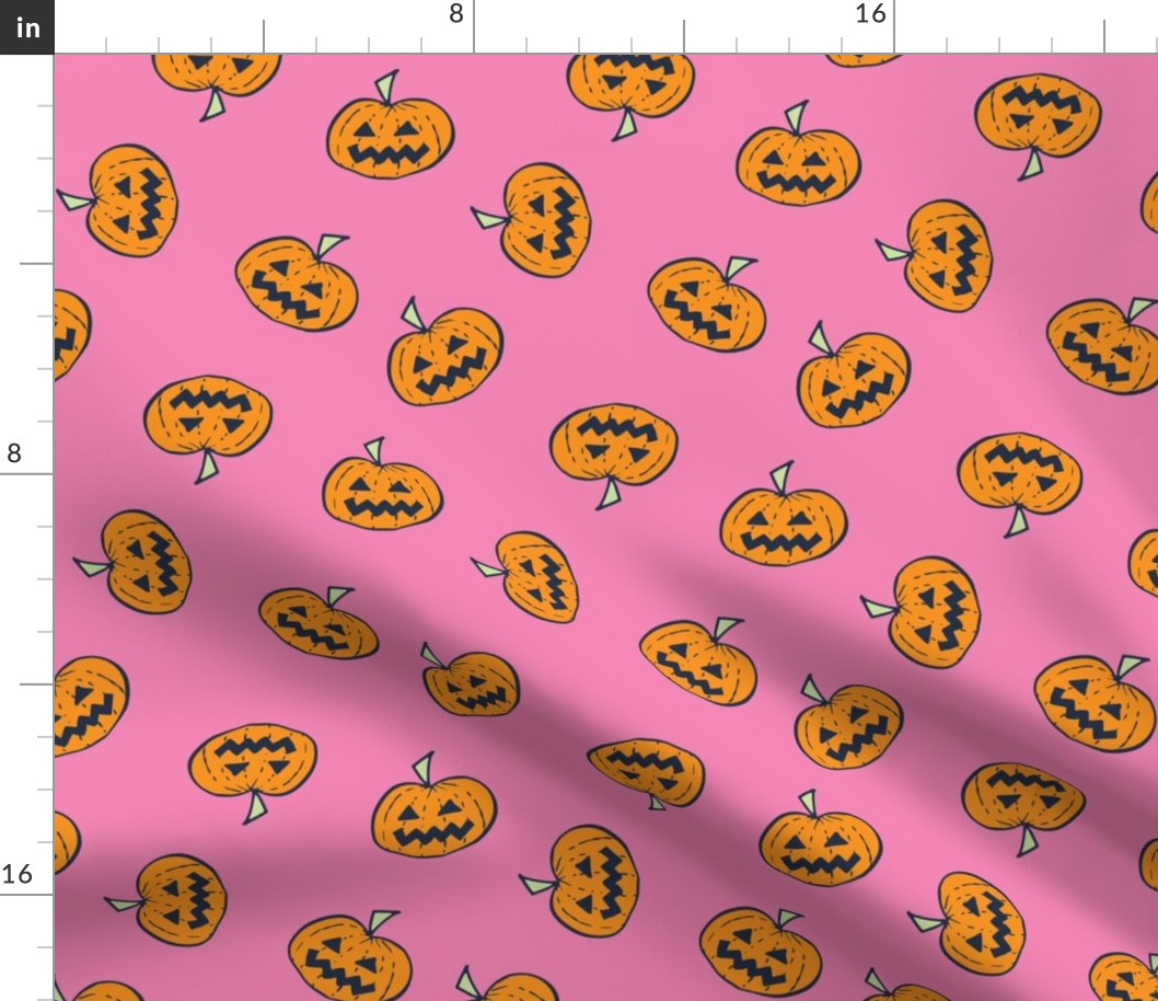 halloween pumpkins bright pink