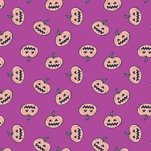 halloween pumpkins bright purple