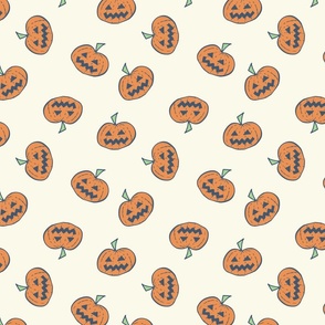 halloween pumpkins pastel cream