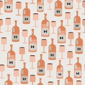 Symmetrical 3D Orange Wine and Cups Pattern Design - Bring Romance to Your Dining Experience