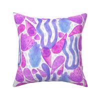 (L) On the Bottom of the Ocean  2401051023 -Blue_ pink_ purple  | shells | coral reef | large scale