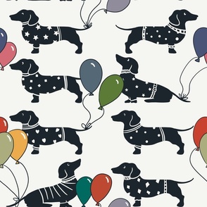 Dachshund Sausage Dog Birthday Balloons (large scale)