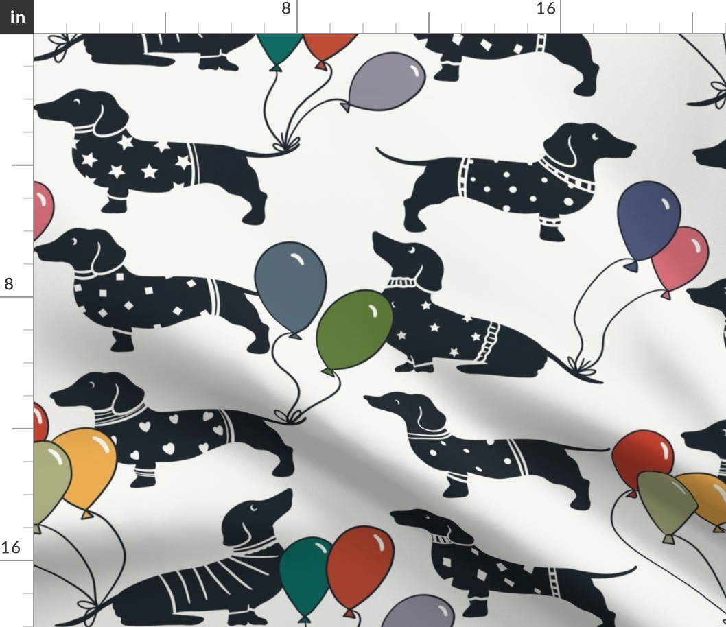 Dachshund Sausage Dog Birthday Balloons (large scale)