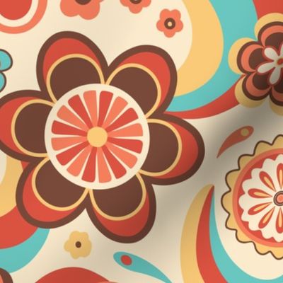 Groovy Floral Psychedelic 1960s Hippie Party