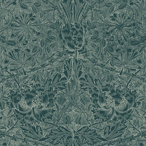 HONEYSUCKLE AND TULIP (Old World Style) IN MEDITERRANEAN  - WILLIAM MORRIS - Full Size/Large Scale