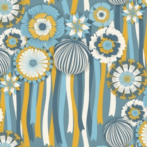 Floral Extravaganza Party [blue and yellow] large