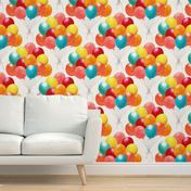 Balloon Party Yellow, Orange Red, Peach ,Blue, Teal